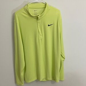 Nike Men's Bright Yellow  1/4 zip top
